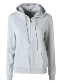 Solada Felpa da donna con cappuccio e zip intera - grigio