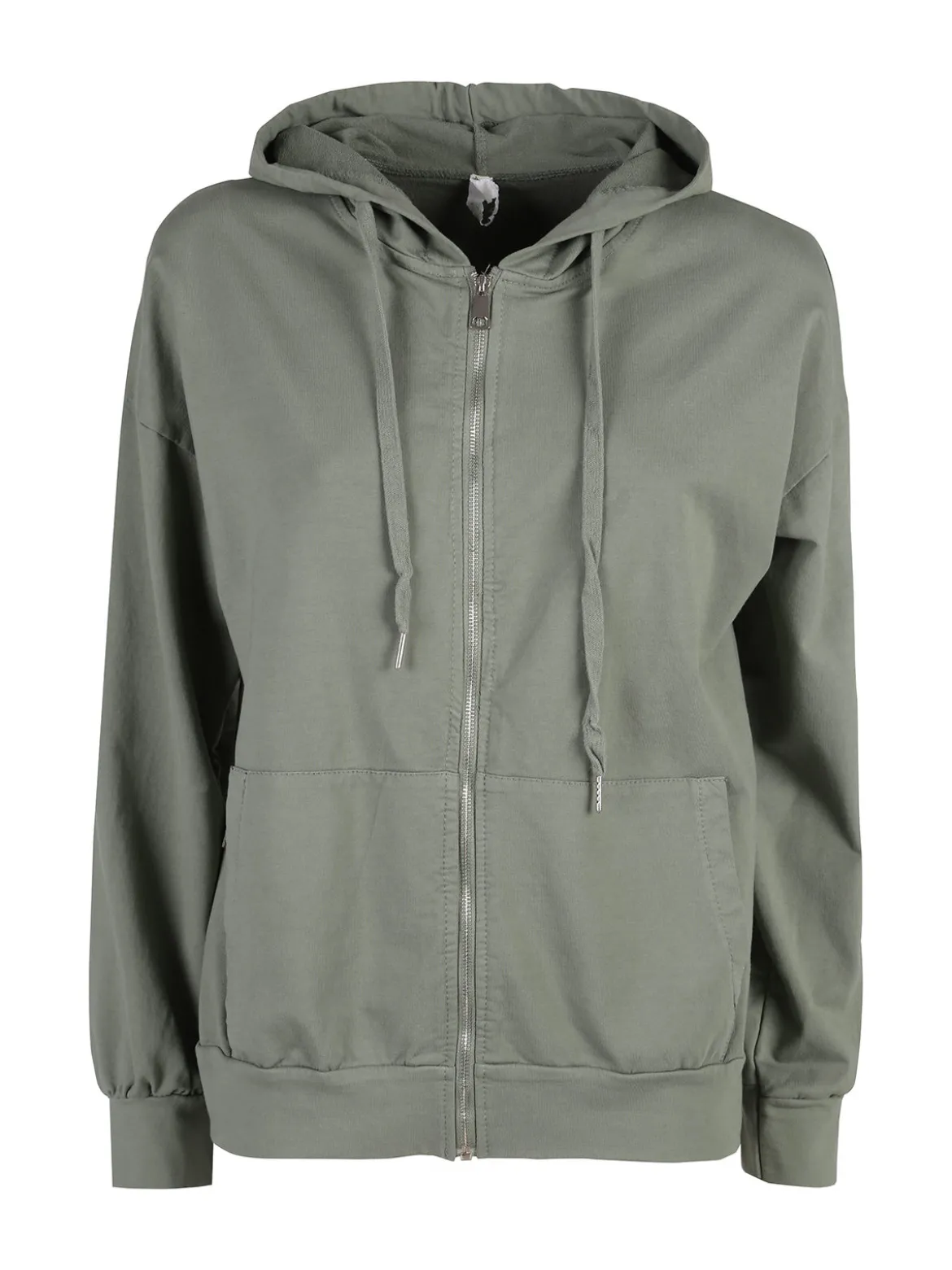 Solada Felpa donna con cappuccio e zip - militare