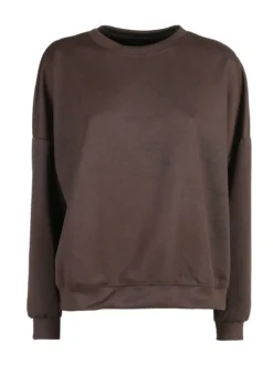 Solada Felpa donna girocollo oversize - moro
