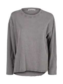 Solada Felpa donna leggera oversize girocollo - taupe