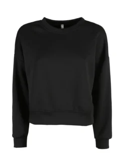 Solada Felpa donna oversize girocollo - nero