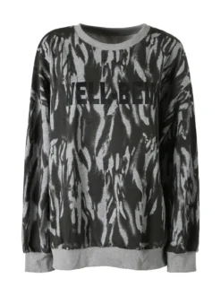 Solada Felpa oversize da donna con stampe - grigio