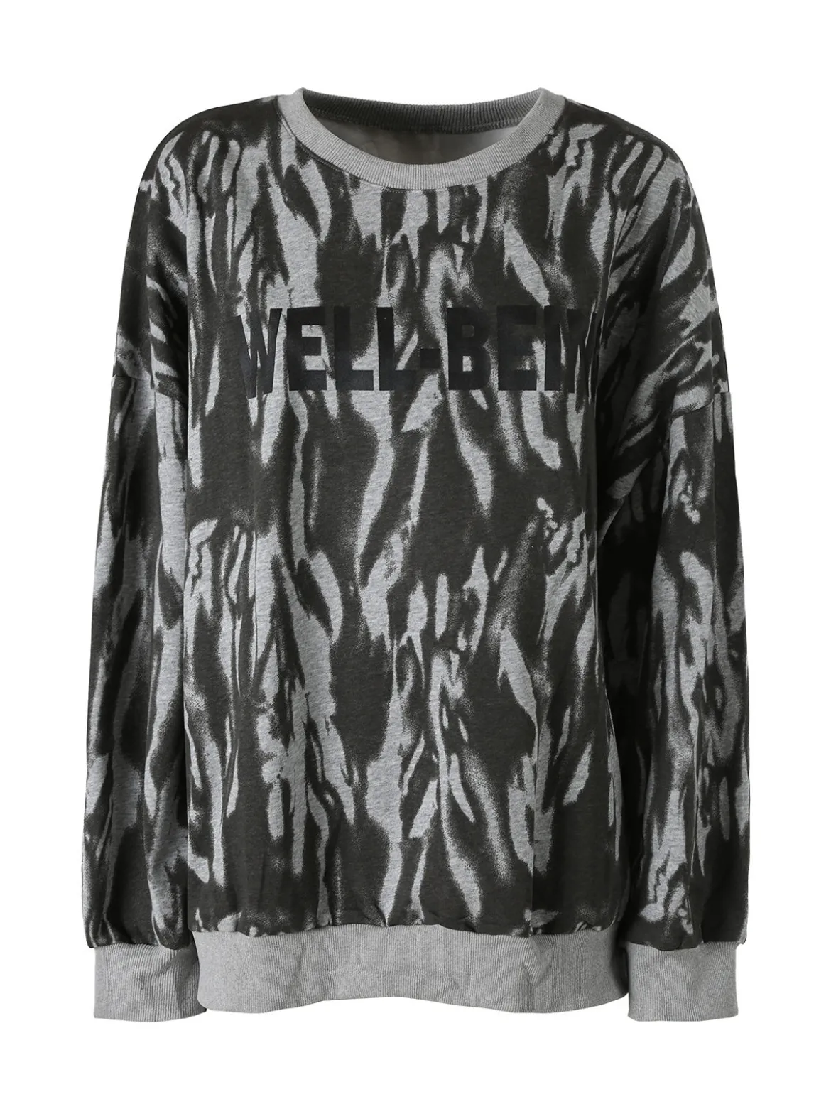 Solada Felpa oversize da donna con stampe - grigio