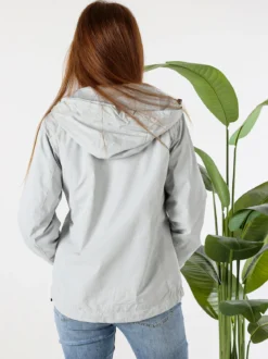 Solada Giacca a vento da donna con cappuccio - ghiaccio