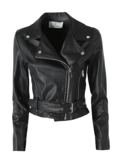 Solada Giacca biker da donna in ecopelle - nero