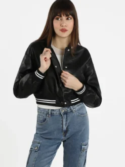 Solada Giacca bomber in ecopelle da donna