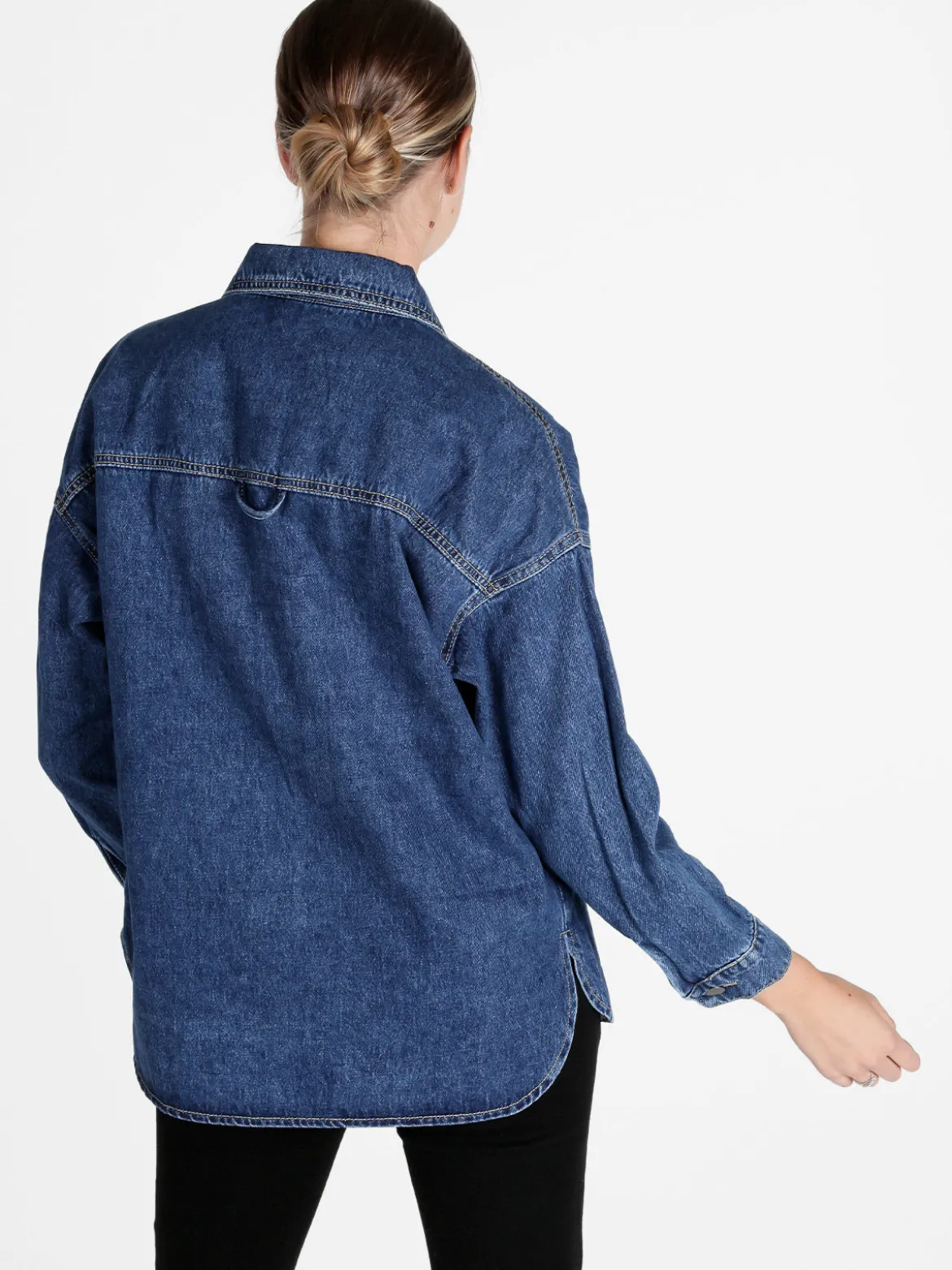 Solada Giacca camicia da donna oversize in jeans