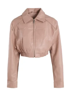 Solada Giacca cropped da donna in ecopelle