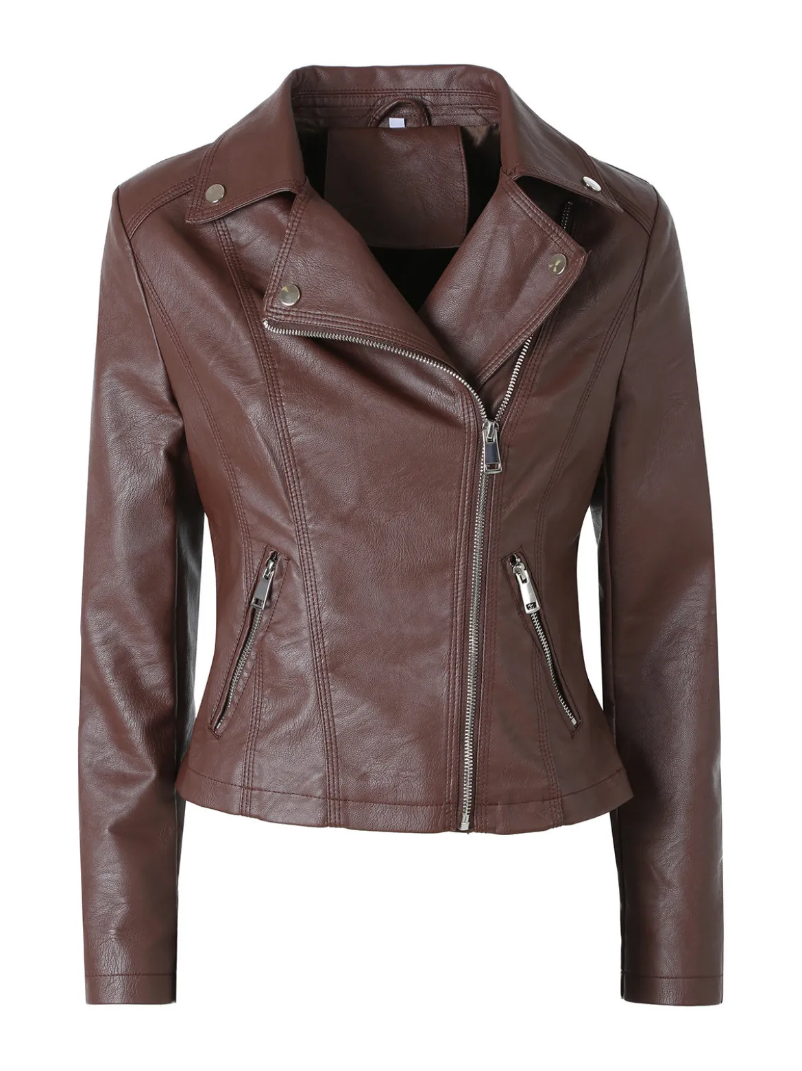 Solada Giacca da donna biker in ecopelle - marrone