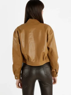 Solada Giacca donna in ecopelle con bottoni