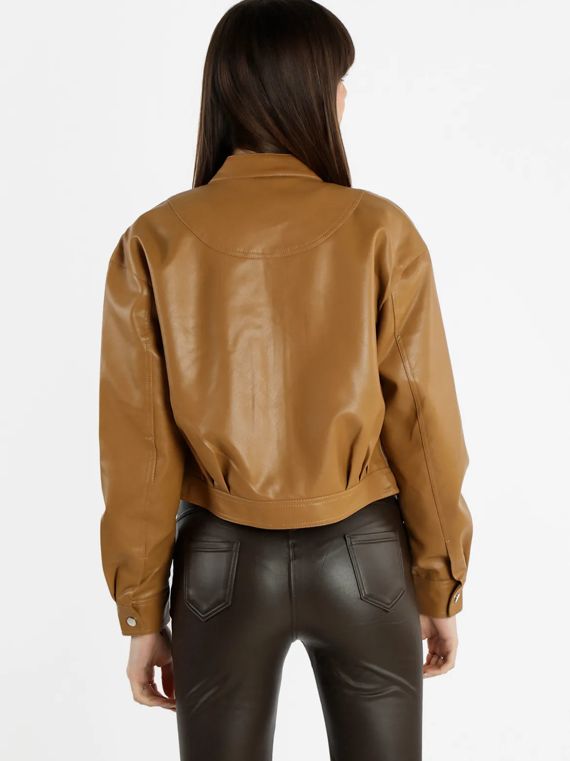 Solada Giacca donna in ecopelle con bottoni