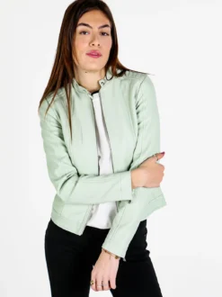 Solada Giacca donna in ecopelle con zip