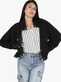 Solada Giacca donna oversize con bottoni e tasche