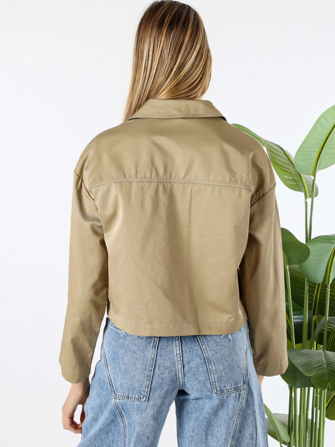 Solada Giacca donna oversize con bottoni - khaki