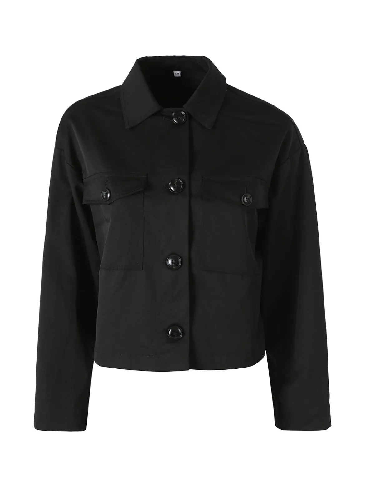Solada Giacca donna oversize con bottoni - nero