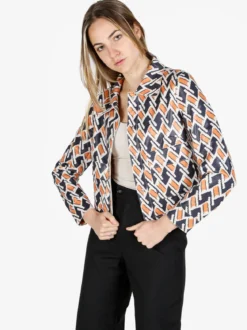 Solada Giacca donna oversize con stampe