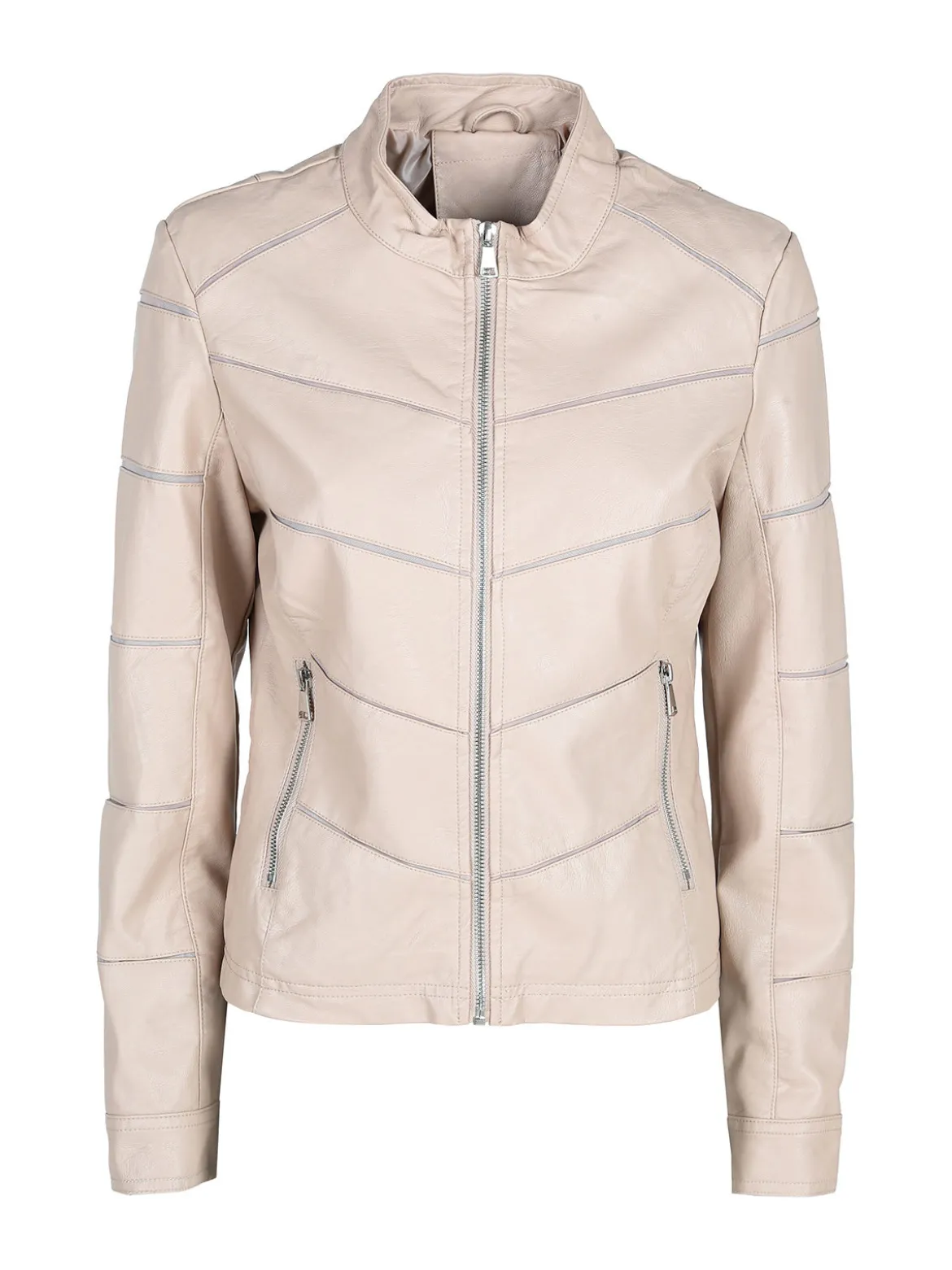 Solada Giacca in ecopelle da donna con zip