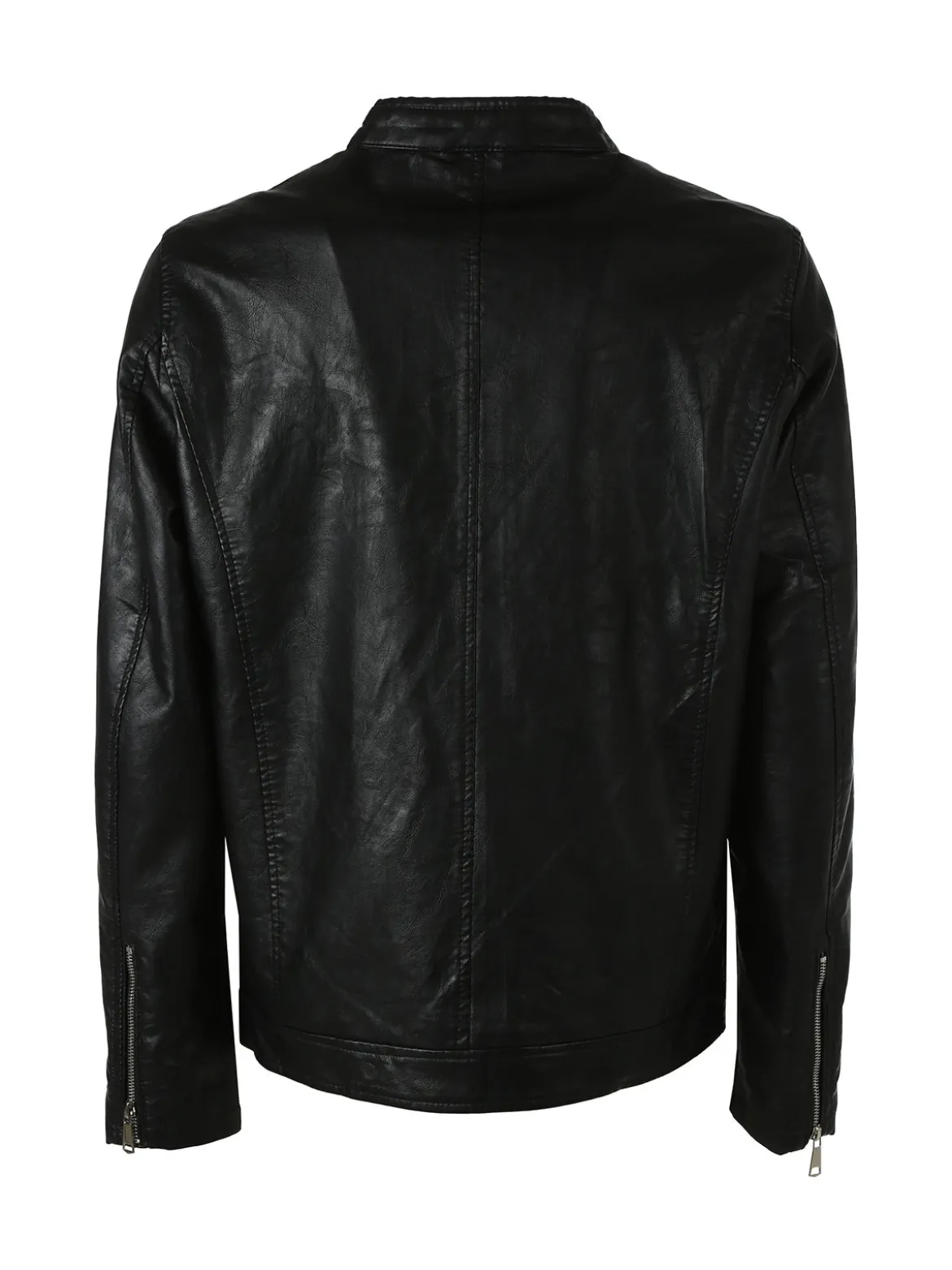 Solada Giacca in ecopelle da uomo con zip - nero