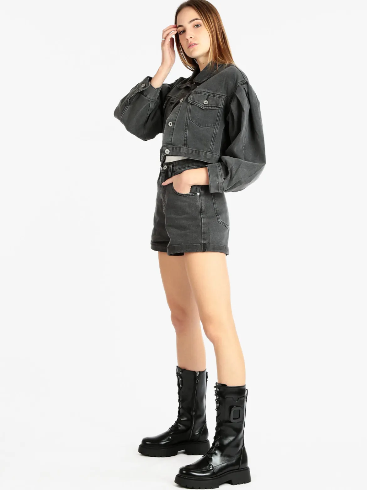Solada Giacca in jeans donna oversize