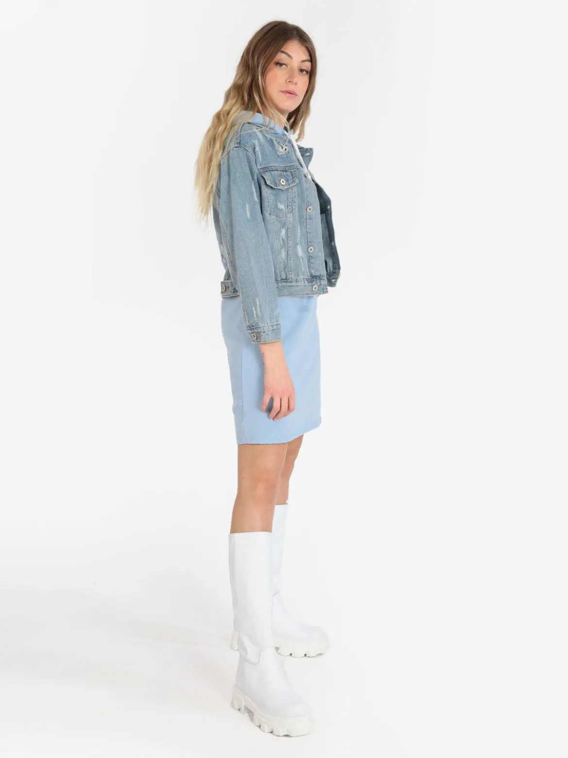 Solada Giacca in jeans oversize donna