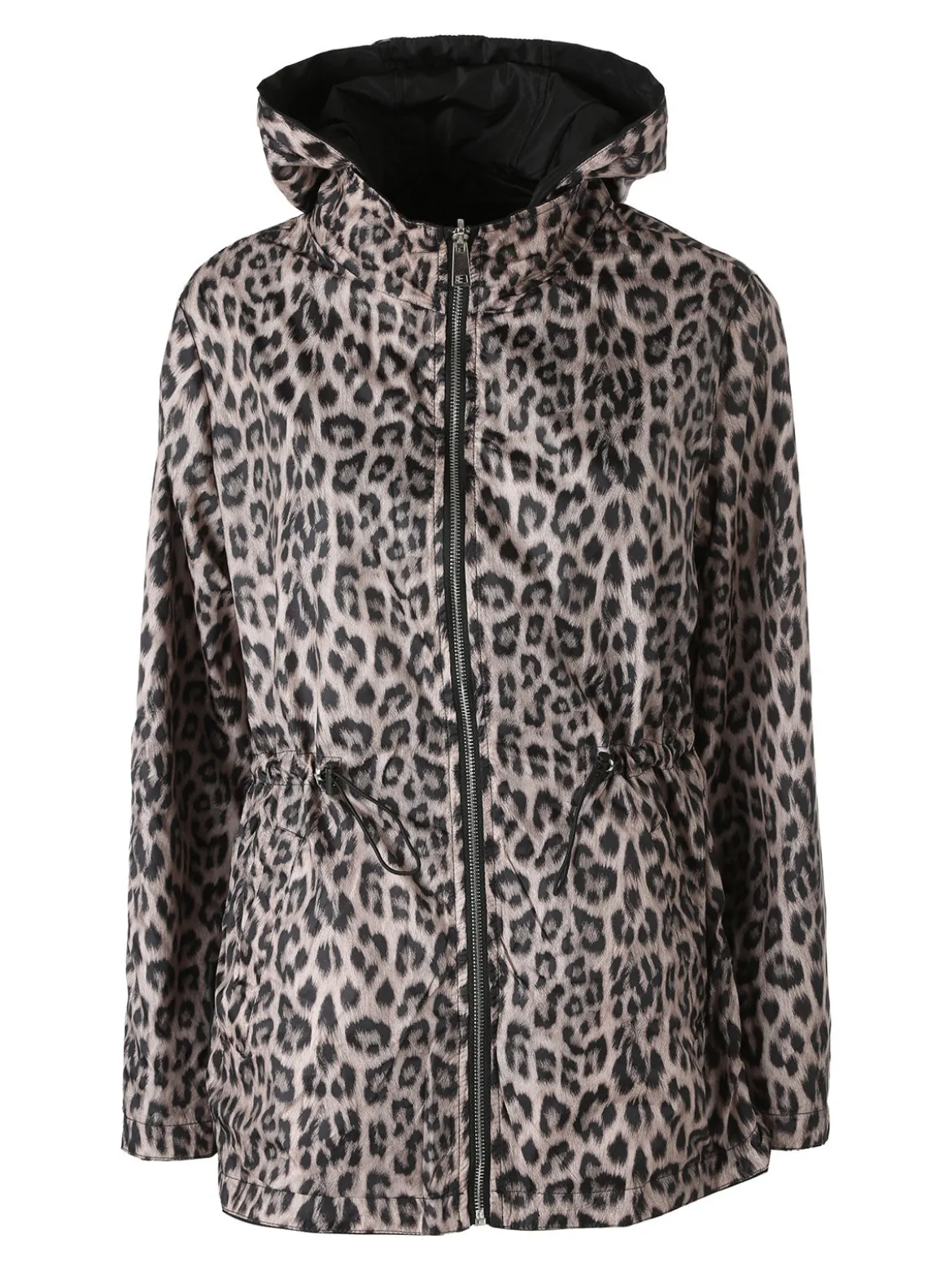 Solada Giacca leggera da donna reversibile con cappuccio e zip - nero