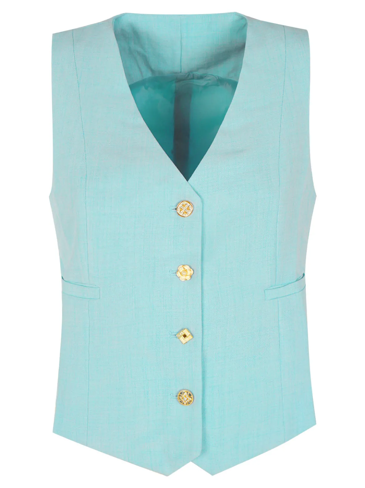 Solada Gilet donna con bottoni gioiello