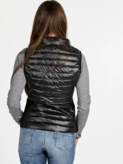 Solada Gilet donna imbottito con chiusura zip - nero