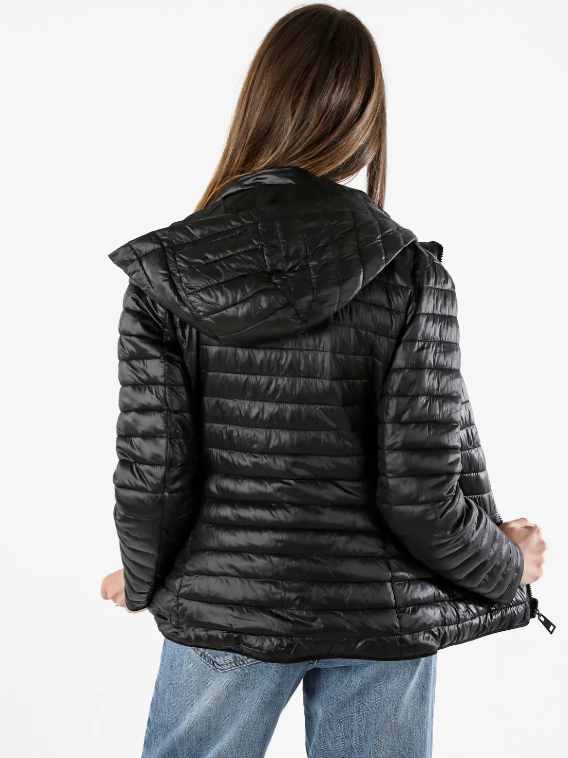 Solada Giubbino donna 100 grammi reversibile con cappuccio - nero