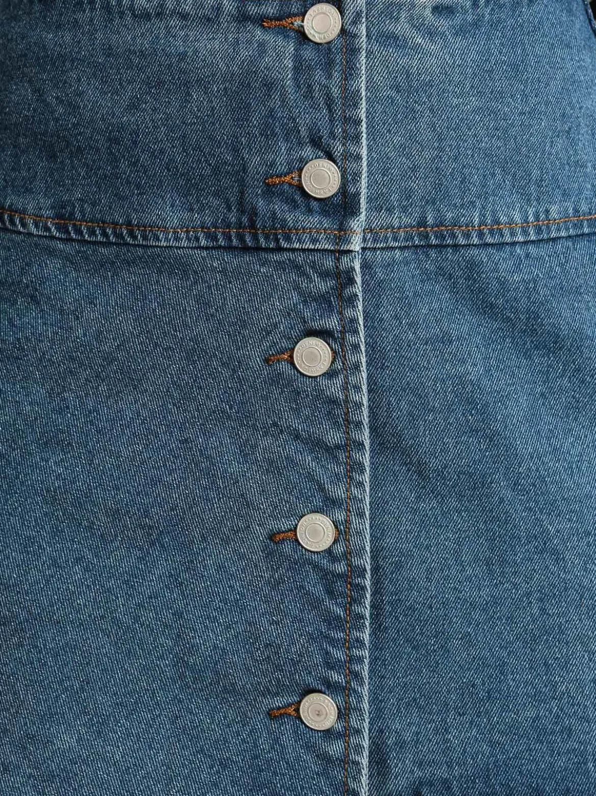 Solada Gonna di jeans a portafoglio con bottoni