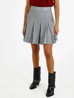Solada Gonna donna a pighe in maglia - grigio