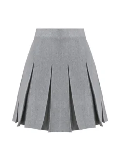 Solada Gonna donna a pighe in maglia - grigio