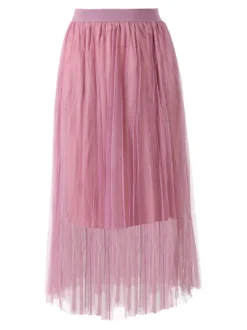 Solada Gonna midi da donna in tulle - lilla