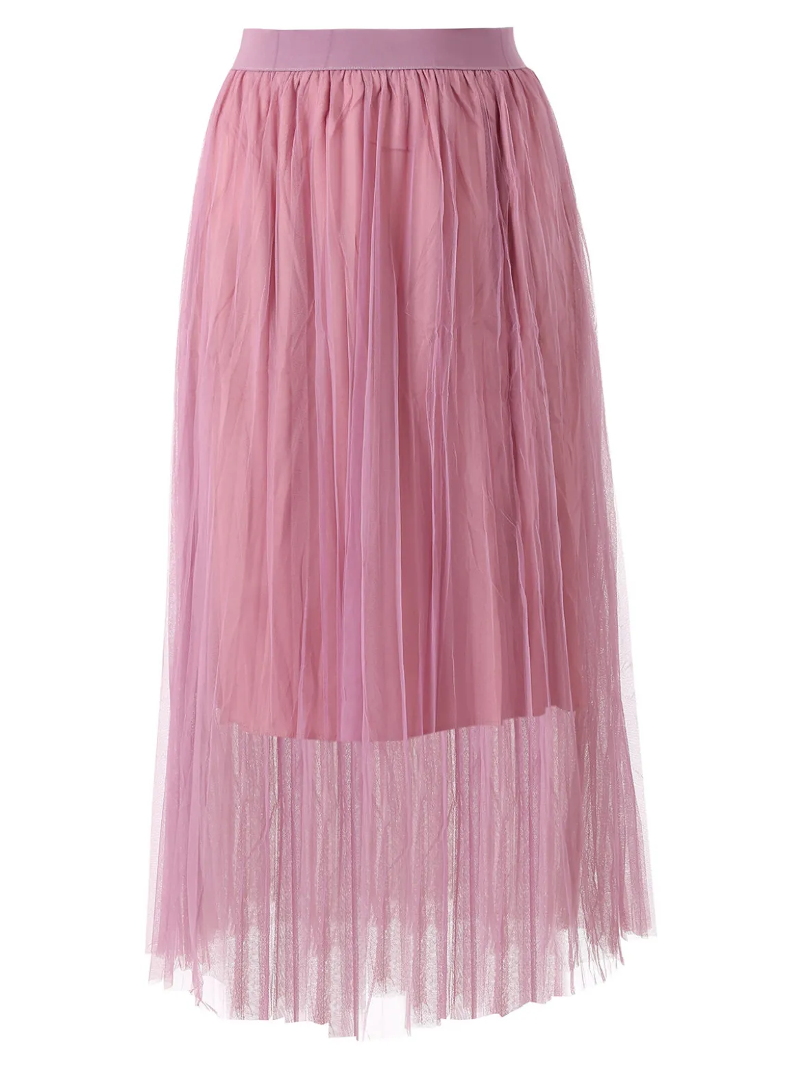 Solada Gonna midi da donna in tulle - lilla