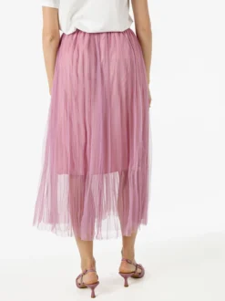 Solada Gonna midi da donna in tulle - lilla