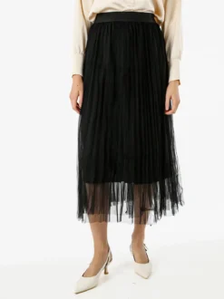 Solada Gonna midi da donna in tulle - nero