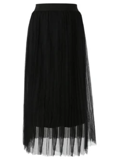 Solada Gonna midi da donna in tulle - nero
