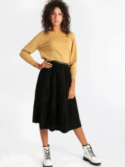 Solada Gonna plissettata nera