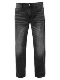 Solada Jeans da uomo a gamba larga con sfumatura - nero