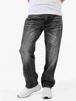 Solada Jeans da uomo a gamba larga con sfumatura - nero