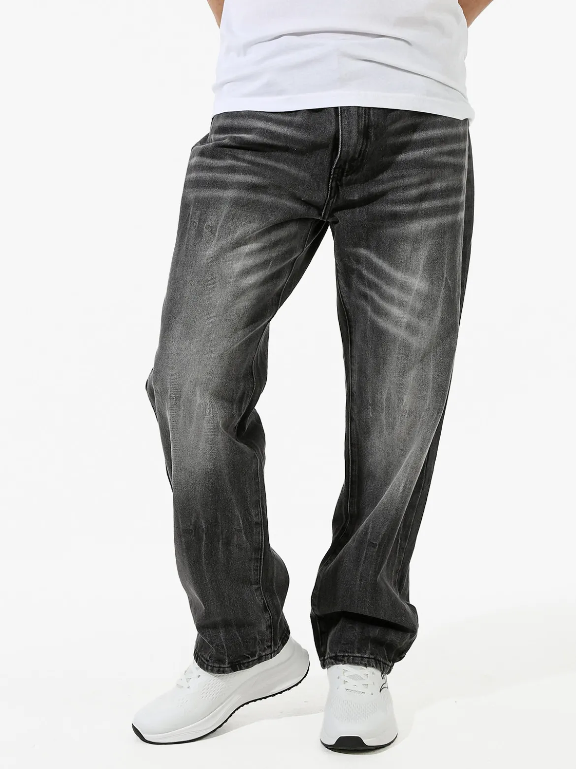 Solada Jeans da uomo a gamba larga con sfumatura - nero