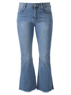 Solada Jeans donna a zampa con finale sfrangiato - jeans