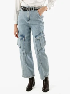 Solada Jeans donna baggy con tasconi - jeans