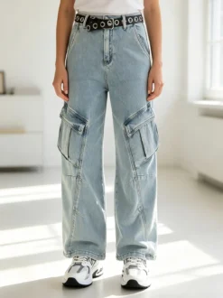 Solada Jeans donna baggy con tasconi - jeans