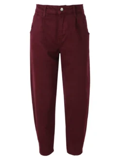Solada Jeans donna balloon - bordeaux