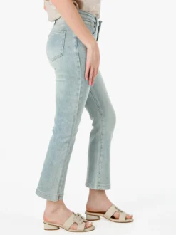 Solada Jeans donna cropped a vita alta con finale a zampa - jeans