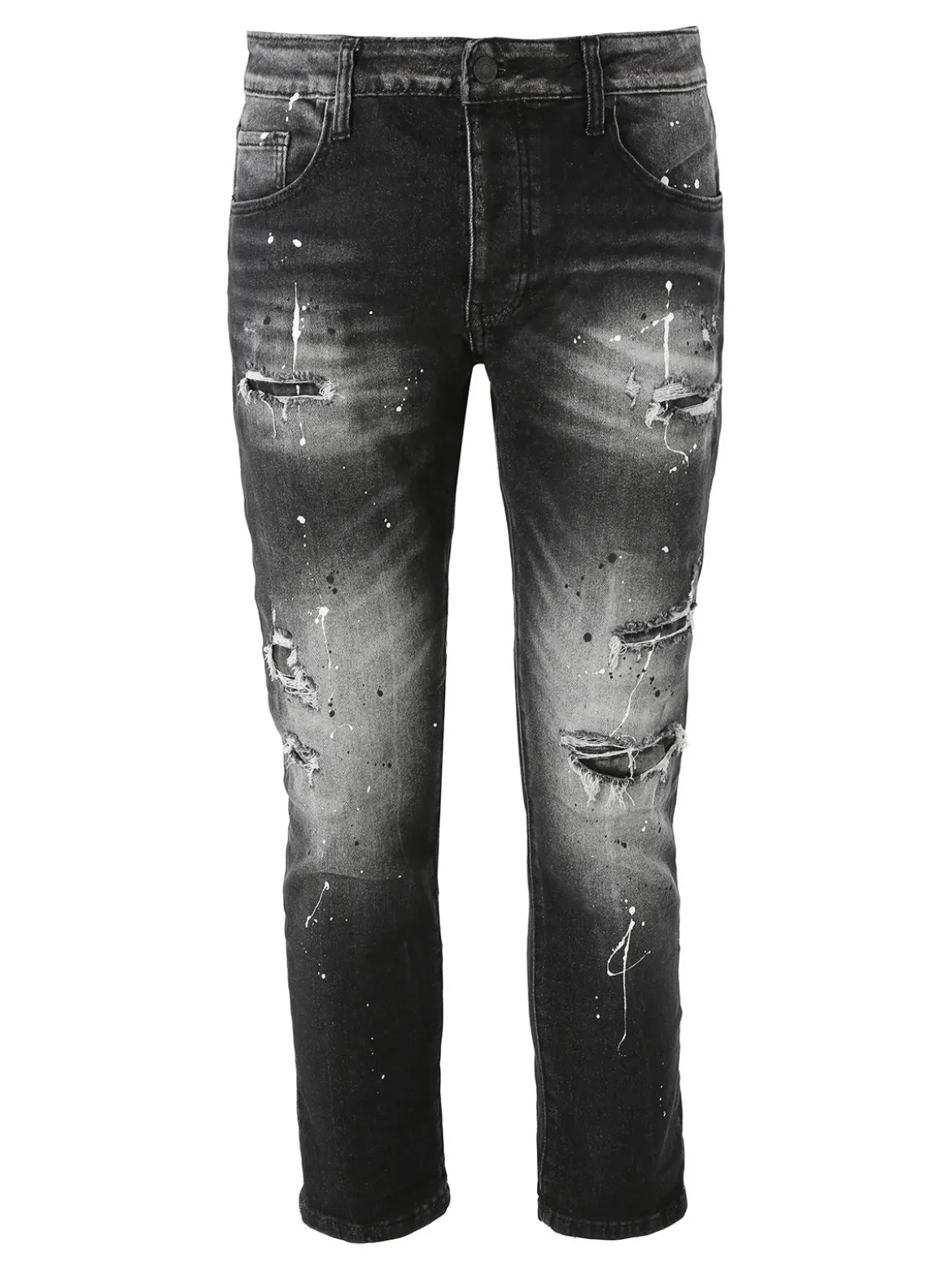 Solada Jeans skinny da uomo con strappi - nero