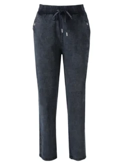 Solada Jeggings donna con coulisse taglie grandi - blu