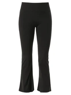 Solada Leggings donna a zampa con arricciatura posteriore effetto push-up - nero
