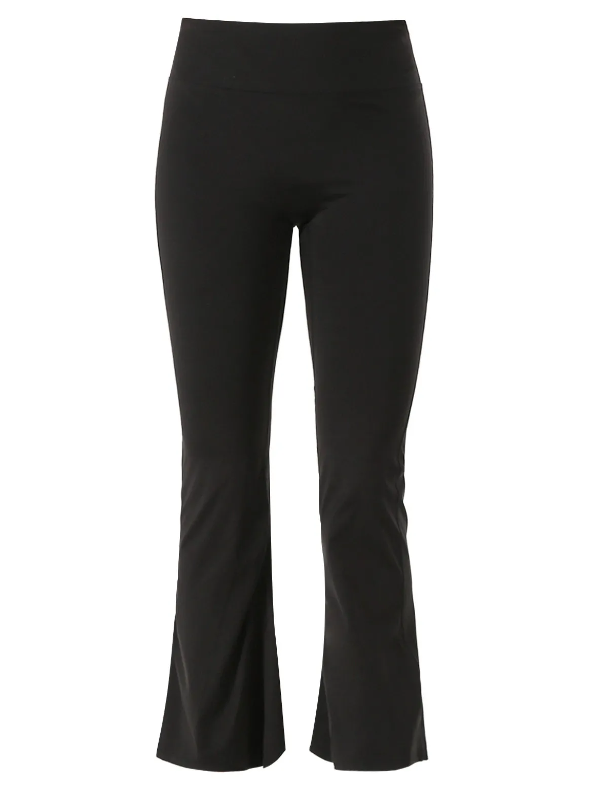 Solada Leggings donna a zampa con arricciatura posteriore effetto push-up - nero