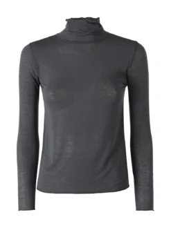Solada Maglia dolcevita da donna in misto cashmere a maniche lunghe - grigio
